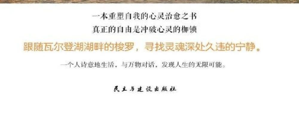 新书展览 春阅芳华主题之《瓦尔登湖》